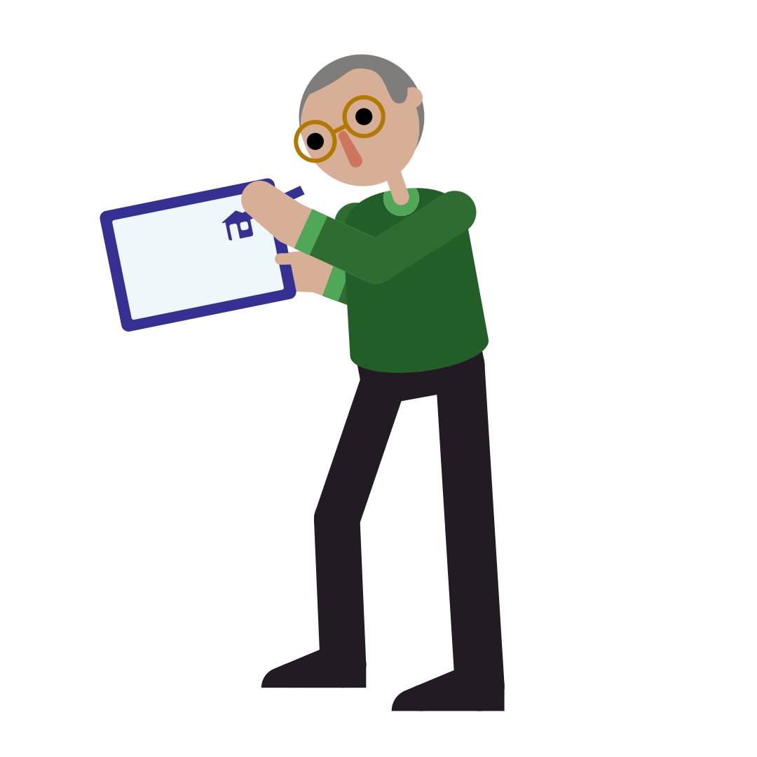 Illustration of a person working through approval workflows